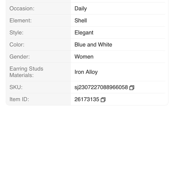 Blue and Gold Pearl Earrings - Picture 4 of 4